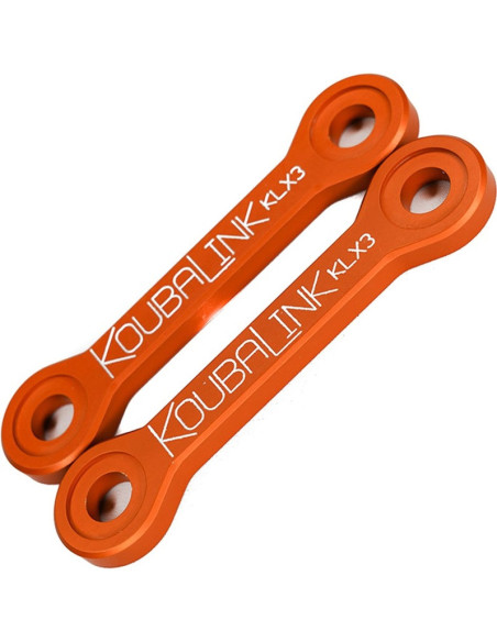 Kit de rabaissement biellette moto KOUBALINK (25.4 - 31.8 mm) orange - KAWASAKI KLX250R - 300R