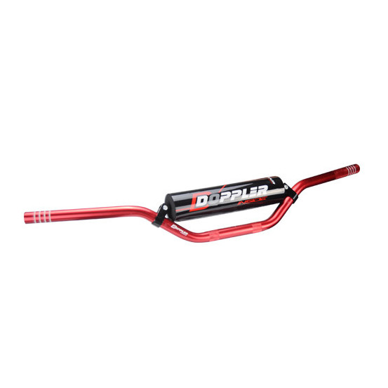 Guidon cross Ø22,2mm DOPPLER aluminium Rouge (avec mousse)
