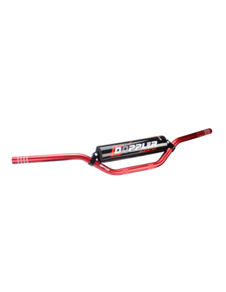 Guidon cross Ø22,2mm DOPPLER aluminium Rouge (avec mousse)