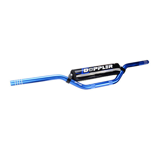 Guidon cross Ø22,2mm DOPPLER aluminium Bleu (avec mousse)