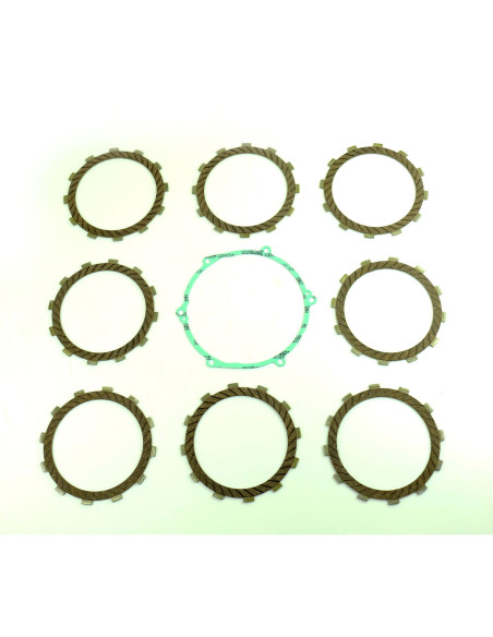 Kit disques embrayage garnis + Joint de couvercle embrayage ATHENA - KAWASAKI 250 KX 1992-1993
