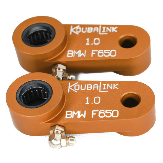 Kit de rabaissement biellette moto KOUBALINK (25.4 mm) orange - BMW F650 Funduro