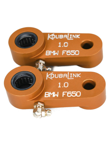 Kit de rabaissement biellette moto KOUBALINK (25.4 mm) orange - BMW F650 Funduro