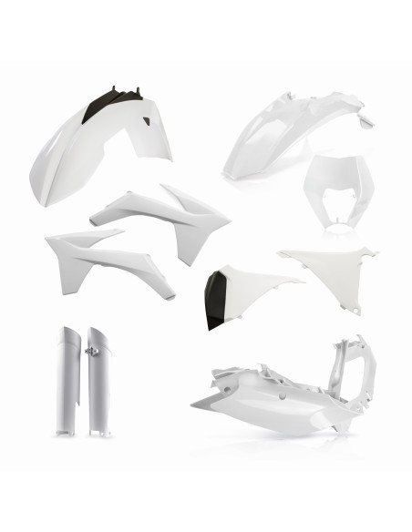 Kit plastiques complet - Blanc - ACERBIS KTM 125/200/250/300/380 EXC 2012-2013 250/350/400/450/500/520540 EXCF 2012-2013