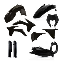 Kit plastiques complet - Noir - ACERBIS KTM 125/200/250/300/380 EXC 2012-2013 250/350/400/450/500/520540 EXCF 2012-2013