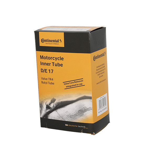 Chambre a air CONTINENTAL Moto 110/80-17 110/90-17 120/80-17 130/70-17 3,25-17 3,50-17 Valve TR4