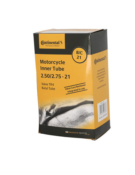 Chambre a air CONTINENTAL Moto 2,50-21 2,75-21 70/100-21 80/90-21 90/80-21 Valve TR4