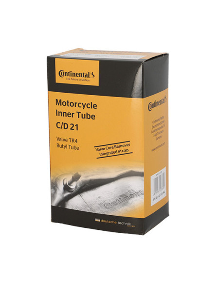 Chambre a air CONTINENTAL Moto 2,75-21 3,00-21 80/100-21 80/90-21 90/80-21 90/90-21 Valve TR4