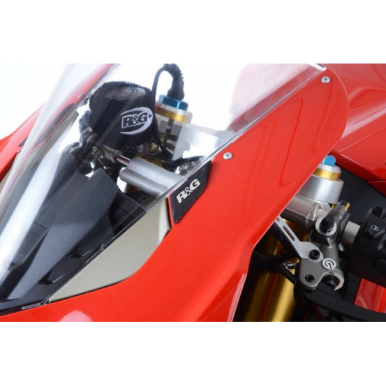 Caches orifices rétroviseur R&G RACING - noir - DUCATI Panigale V4