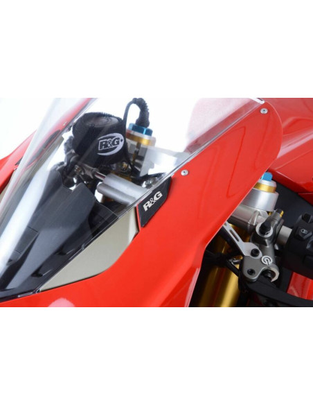Caches orifices rétroviseur R&G RACING - noir - DUCATI Panigale V4
