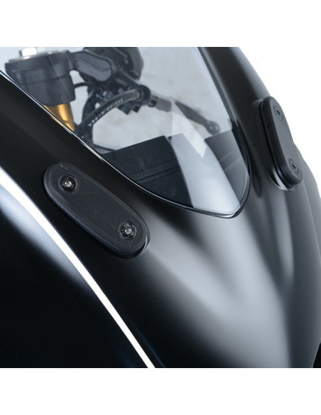 Caches orifices rétroviseur R&G RACING - noir - YAMAHA YZF-R125