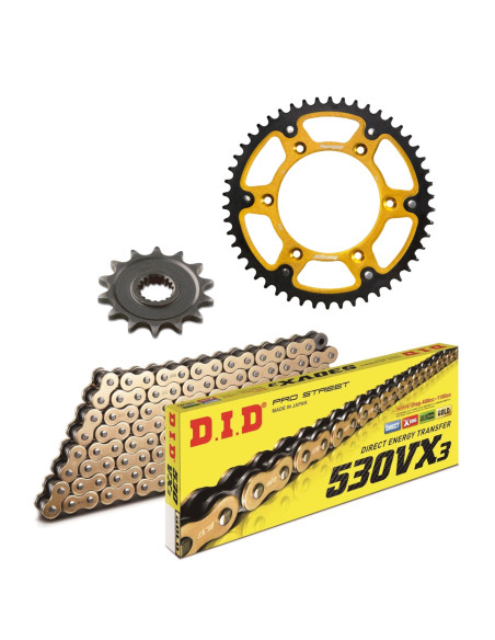 Kit chaine type origine 530 Stealth DID-SUPERSPROX - TRIUMPH 955 Daytona 955 I 2002-