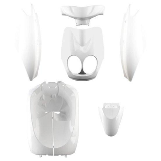 Kit carénages scooter MBK 50 Ovetto / Yamaha 50 Neo's 2008-2011 Blanc
