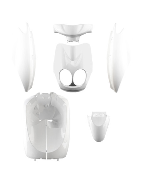 Kit carénages scooter MBK 50 Ovetto / Yamaha 50 Neo's 2008-2011 Blanc