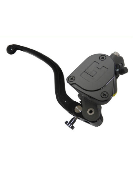 Maitre cylindre de frein radial avec réservoir intégré 19x18 ACCOSSATO - Levier fixe long RST + couvercle noirs