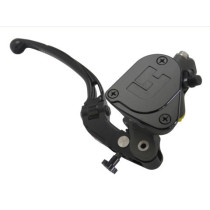 Maitre cylindre de frein radial avec réservoir intégré 19x18 ACCOSSATO - Levier repliable long RST + couvercle noirs