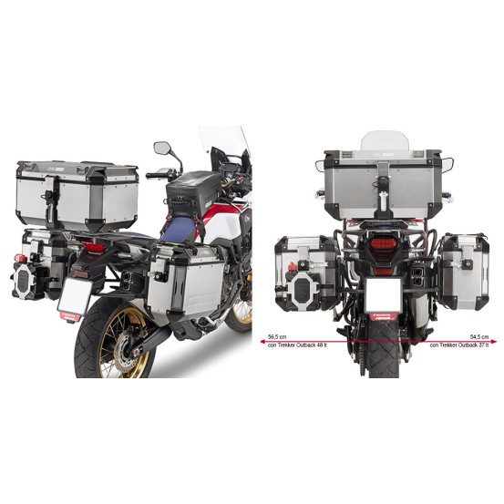 Supports valises Givi Monokey Trekker Outback PL1144CAM Honda CRF1000L Africa Twin 2016-2017