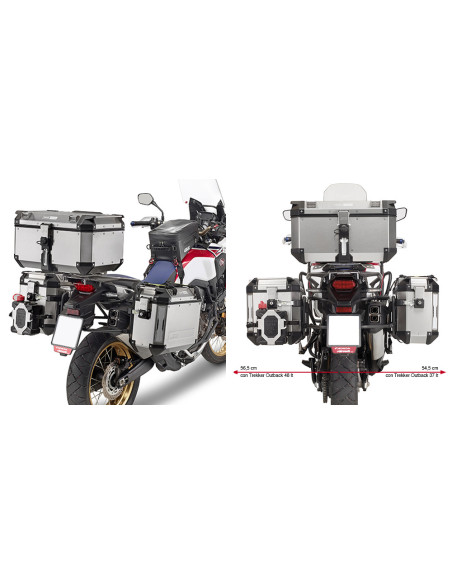 Supports valises Givi Monokey Trekker Outback PL1144CAM Honda CRF1000L Africa Twin 2016-2017