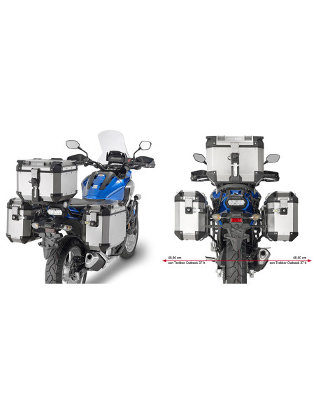 Supports valises Givi Monokey Trekker Outback PL1146CAM Honda NC 750 S-X 2016-2020