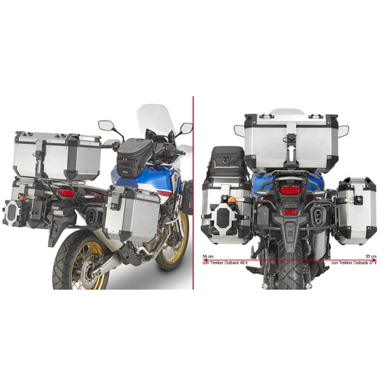 Supports valises Givi Monokey Trekker Outback PL1161CAM Honda 1000 CRF Africa Twin Adventure 2018-2019