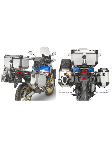 Supports valises Givi Monokey Trekker Outback PL1161CAM Honda 1000 CRF Africa Twin Adventure 2018-2019