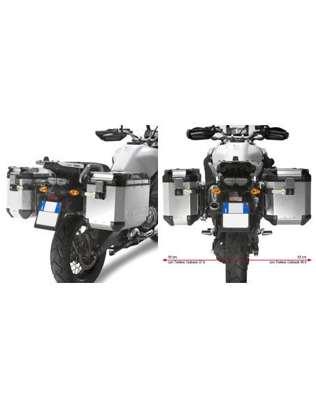 Supports valises Givi Monokey Trekker Outback PL2119CAM Yamaha 1200 XTZ 2010-2020