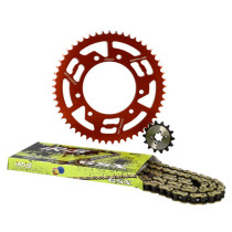 Kit chaine aluminium 14x53 DOPPLER Senda DRD / Racing / Gilera RCR Rouge