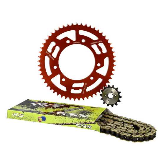 Kit chaine aluminium 14x53 DOPPLER Senda DRD / Racing / Gilera RCR Rouge