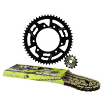 Kit chaine aluminium 14x53 DOPPLER Senda DRD / Racing / Gilera RCR Noir