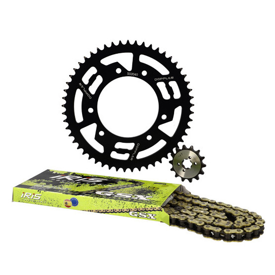 Kit chaine aluminium 14x53 DOPPLER Senda DRD / Racing / Gilera RCR Noir