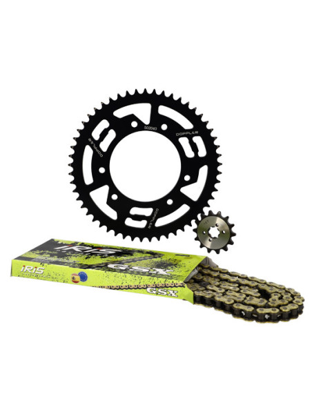 Kit chaine aluminium 14x53 DOPPLER Senda DRD / Racing / Gilera RCR Noir