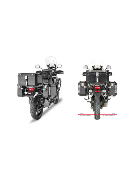 Supports valises Givi Monokey Trekker Outback PL3105CAM Suzuki 1000 DL V Strom 2014-2019