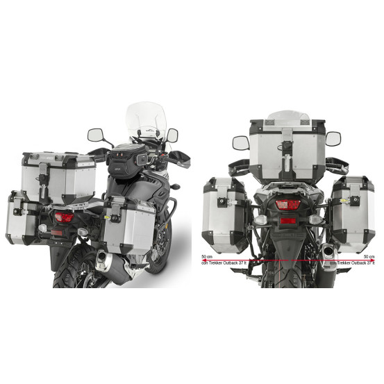 Supports valises Givi Monokey Trekker Outback PL3112CAM Suzuki 1000 DL V-Strom 2017-2024