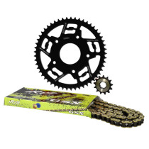 Kit chaine aluminium 13x53 DOPPLER Peugeot XR7 / XP7 SM / XPS / Rieju MRT Noir