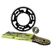 Kit chaine aluminium 14x53 DOPPLER Derbi Senda / DRD / Evo / GPR Nude / Racing / RS4 / Gilera SMT Noir