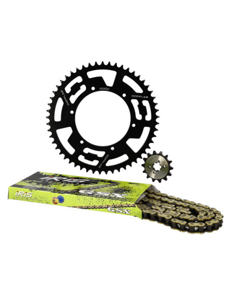 Kit chaine aluminium 14x53 DOPPLER Derbi Senda / DRD / Evo / GPR Nude / Racing / RS4 / Gilera SMT Noir