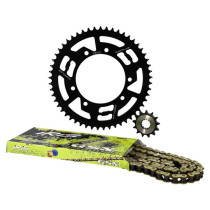 Kit chaine aluminium 13x53 DOPPLER Rieju MRT / Peugeot XP6 / XP7 Cross / MBK X-Limit / RS3 Noir