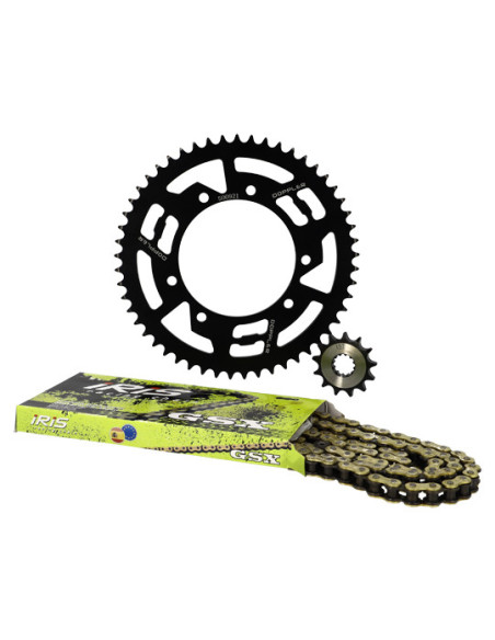 Kit chaine aluminium 13x53 DOPPLER Rieju MRT / Peugeot XP6 / XP7 Cross / MBK X-Limit / RS3 Noir