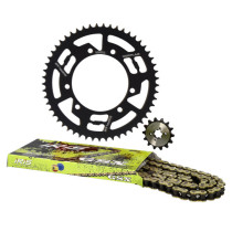 Kit chaine aluminium 14x53 DOPPLER Derbi Senda / Gilera SMT / RCR / Aprilia RX / SX Noir