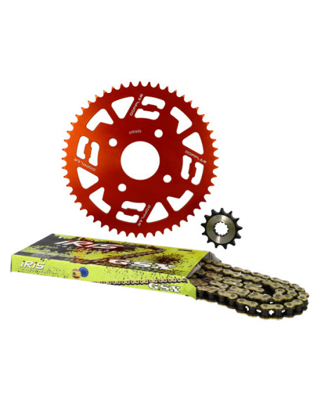 Kit chaine aluminium 13x53 DOPPLER MBK X-Power / Yamaha TZR Rouge