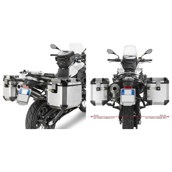 Supports valises Givi Monokey Trekker Outback PL5103CAM BMW F 650-700-800 GS 2008-2017