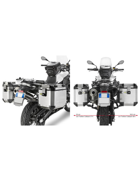 Supports valises Givi Monokey Trekker Outback PL5103CAM BMW F 650-700-800 GS 2008-2017