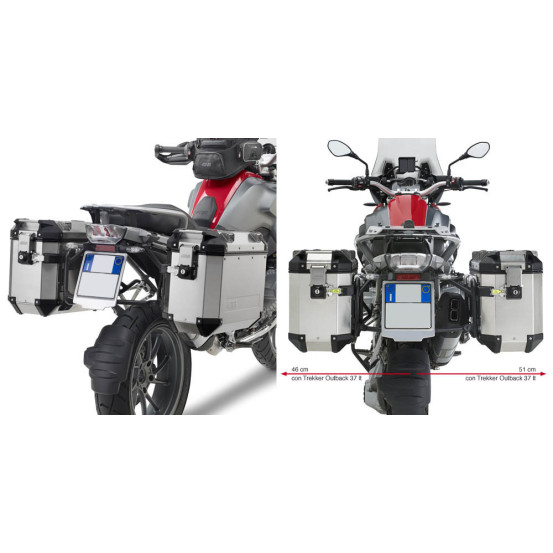 Supports valises Givi Monokey Trekker Outback PL5108CAM BMW R 1200 GS-Adventure 2013-2024