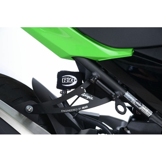 Caches orifices repose pieds arrière R&G RACING noir - KAWASAKI Ninja 400
