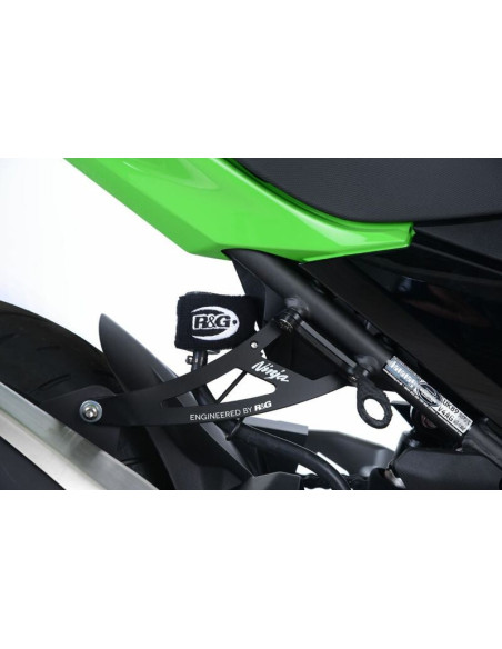 Caches orifices repose pieds arrière R&G RACING noir - KAWASAKI Ninja 400