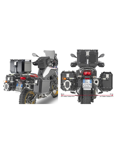 Supports valises Givi Monokey Trekker Outback PL5127CAM BMW F 750-850 GS 2019-2026