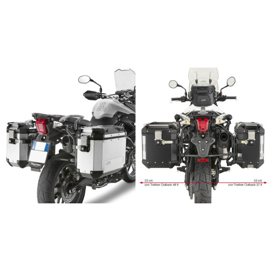 Supports valises Givi Monokey Trekker Outback PL6401CAM Triumph Tiger 800 XC 800 XR 2011-2017