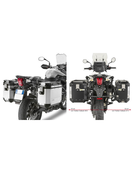 Supports valises Givi Monokey Trekker Outback PL6401CAM Triumph Tiger 800 XC 800 XR 2011-2017