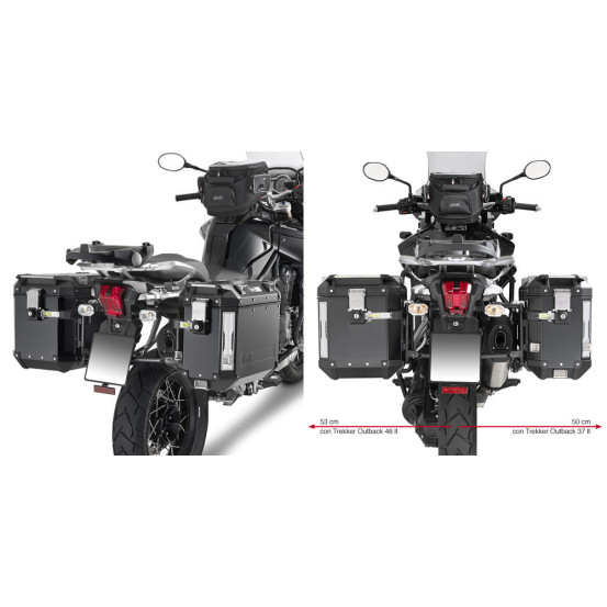 Supports valises Givi Monokey Trekker Outback PL6408CAM Triumph 1200 Tiger 2012-2018