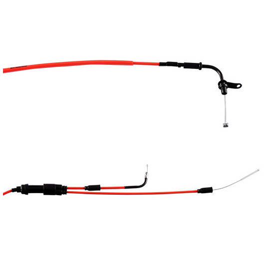 Câble de gaz DOPPLER Teflon Rieju MRT / MRX / SMX / RRX / Tango / RS3 Rouge
